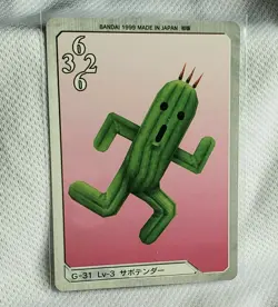 Triple Triad G-31 Lv-3 Cactuar Card Final Fantasy FF8 FFVIII ONE Of TWO - Image 1