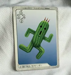 Triple Triad G-31 Lv-3 Cactuar Card Final Fantasy FF8 FFVIII ONE Of TWO - Image 2