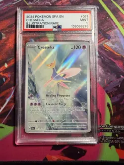 Pokemon TCG Cresselia Card 71/64 Shrouded Fable Illustration PSA 9 - Image 2