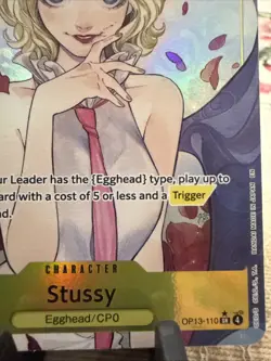Stussy Alt Art OP13-110 SR Carrying on His Will ONE PIECE Card Game NM - Image 4