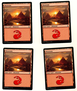 Set Of 4 Mountain #264 Amonkhet Magic The Gathering Card - Image 1