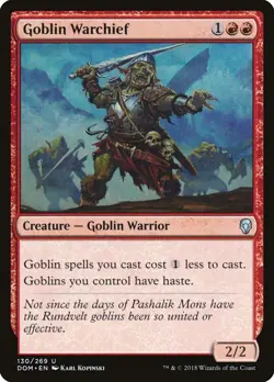 1x GOBLIN WARCHIEF - Dominaria - MTG - Magic the Gathering - Image 1