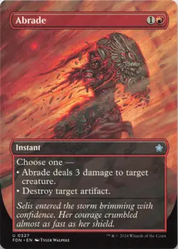 Abrade (Borderless) U Foundations 327 NM MTG - Image 1