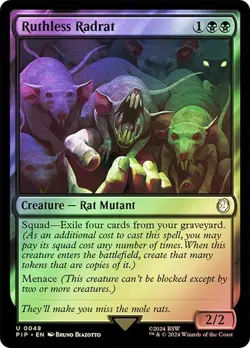 Ruthless Radrat FOIL - 0048 - Uncommon - Fallout PIP MTG - Image 1