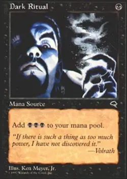 Dark Ritual ~ Heavily Played Tempest MTG Magic UltimateMTG Black Card - Image 1