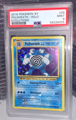 2016 Pokemon XY Evolutions Poliwrath 25/108 Holo Foil RARE PSA 9 MINT - Image 4