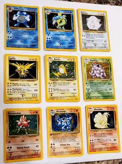 1999 Pokemon Base Set Holo Lot Of 9 #3,6,7,8,11,12,13,14,16 - Image 1