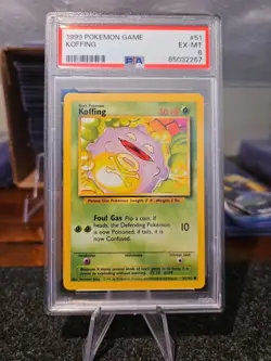 Koffing - Pokemon TCG - 51/102 PSA 6 EX-MT NEW SLAB - Image 1