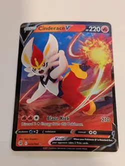 Cinderace V 043/264 Ultra Rare Fusion Strike Pokemon Holo Foil Nice! - Image 1