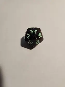 MTG Duskmourn Nightmare Bundle OVERSIZED Glow in the Dark Spindown D20 Dice - Image 1