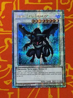 YUGIOH DARK END DRAGON QUARTER CENTURY SECRET RARE NM RA03-EN216 - Image 1