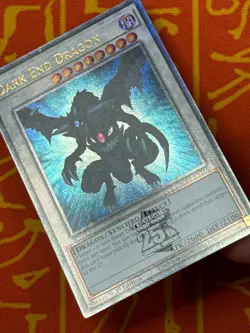 YUGIOH DARK END DRAGON QUARTER CENTURY SECRET RARE NM RA03-EN216 - Image 4