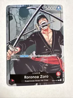 Roronoa Zoro - OP01-001 (Alternate Art) OP01-001 One Piece Promotion Cards Foil - Image 2