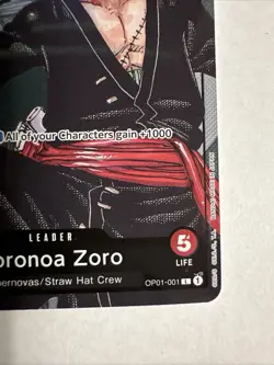 Roronoa Zoro - OP01-001 (Alternate Art) OP01-001 One Piece Promotion Cards Foil - Image 5