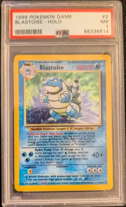 Blastoise 002/102 Base Set Edition Holo PSA 7 CGC 8 1st Pokemon Pikachu - Image 1