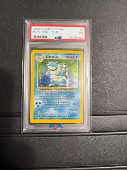 Pokemon TCG: Blastoise 002/102 Base Set Holo PSA 7 Near Mint - Image 1