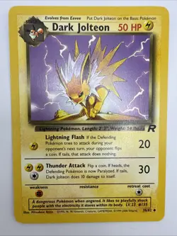 Dark Jolteon 38/82 Team Rocket Regular Uncommon Vintage Pokemon Card - Image 3