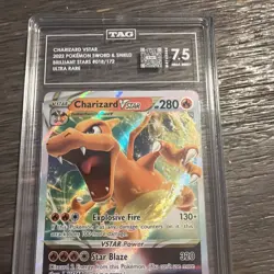 Pokemon TCG Charizard VSTAR Holo Ultra Rare Card Brilliant Stars 018/172 - Image 1