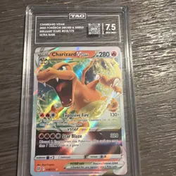 Pokemon TCG Charizard VSTAR Holo Ultra Rare Card Brilliant Stars 018/172 - Image 2