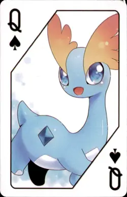 Pokemon 1000th Episode Playing Card Set Amaura Q of Spades - Image 1