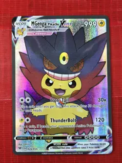 Pikachu Mega Gengar Cosplay Pokemon Cute Doujin ACG HOLO Card - Near Mint C. - Image 1