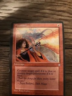 MTG 1x Pyroblast Ice Age Regular LP FREE SHIPPING - Image 1