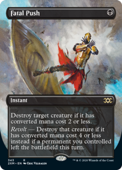 1 x Fatal Push - Foil - Borderless - Double Masters - Light Play - MTG - Image 1