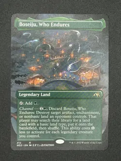 MTG Boseiju, Who Endures (412) (Borderless) Normal Kamigawa: Neon Dynasty - Image 1