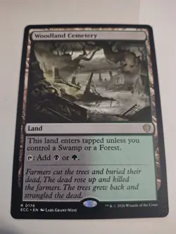 1 X MTG Magic The Gathering Lorwyn Eclipsed Woodland Cemetery rare Exc Cond - Image 1