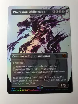 MTG - Phyrexian Obliterator Borderless Foil - Phyrexia All Will #308 - NM Mythic - Image 1