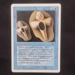 Magic: The Gathering Copy Artifact Enchantment Revised Rare Blue Weber - Image 1