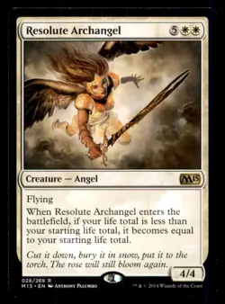 Resolute Archangel LP Light Play Magic 2015 MTG [12051] - Image 1
