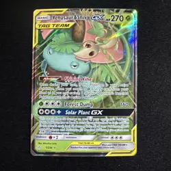 Venusaur & Snivy GX 1/236 Tag Team Cosmic Eclipse Pokemon Card 2019 Pokemon LP - Image 1
