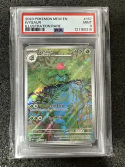 2023 Pokemon Mew EN IVYSAUR Illustration Rare PSA 9 167/165 - Image 1