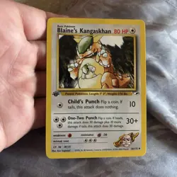 POKEMON TCG GYM HEROES BLAINE'S KANGASKHAN 1ST ED #36/132 REG UNCOMMON 2000 80HP - Image 1