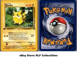 1999 Pokemon, Jungle, #60/64 Pikachu, 1st Edition, Common - Image 1