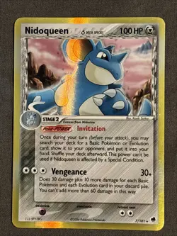 Pokemon TCG: Nidoqueen 7/101 (2006) EX Dragon Frontiers Delta Species Rare Holo - Image 1