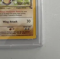 Aerodactyl 1st Edition RARE Prerelease POKEMON Card PSA 7 NM FOSSIL Holo 1/62 - Image 3