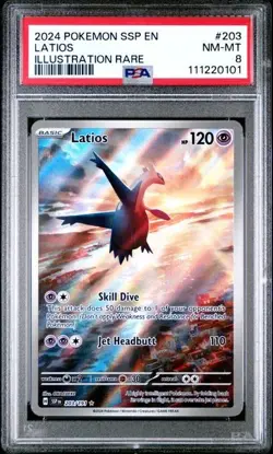 Latios - 203/191 - Illustration Rare - Surging Sparks - Pokemon - PSA 8 - Image 1