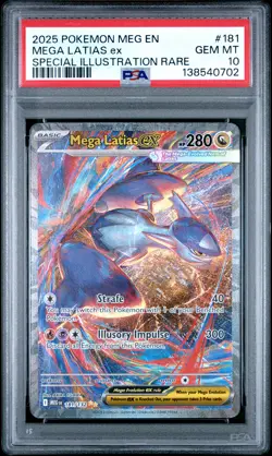 2025 POKEMON MEGA EVOLUTION SPECIAL ILLUSTRATION RARE #181 MEGA LATIAS EX PSA 10 - Image 1