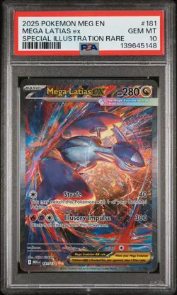 2025 POKEMON MEGA EVOLUTION SPECIAL ILLUSTRATION RARE #181 MEGA LATIAS EX PSA 10 - Image 1