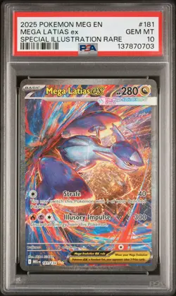2025 POKEMON MEGA EVOLUTION SPECIAL ILLUSTRATION RARE #181 MEGA LATIAS EX PSA 10 - Image 1