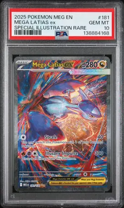 2025 POKEMON MEGA EVOLUTION SPECIAL ILLUSTRATION RARE #181 MEGA LATIAS EX PSA 10 - Image 1