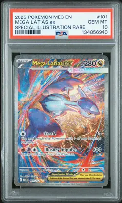 2025 POKEMON MEGA EVOLUTION SPECIAL ILLUSTRATION RARE #181 MEGA LATIAS EX PSA 10 - Image 1