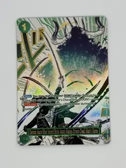 One Piece Legacy of the Master OP12-037 Demon Aura Nine Sword Style Alt Art Zoro - Image 3