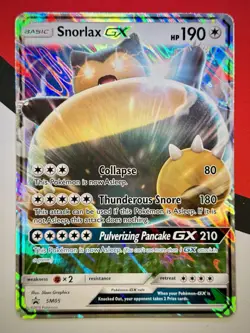 JUMBO Snorlax GX Oversized Promo Card SM05 Full Art Holo Pokemon LP - Image 1