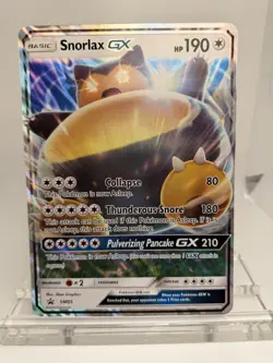 Oversized 2016 Pokemon Snorlax GX SM05 Card Full Art Holo Near Mint or Better - Image 1