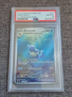 171/165 Wartortle 151 Illustration Rare Pokemon Card PSA 10 - Image 1