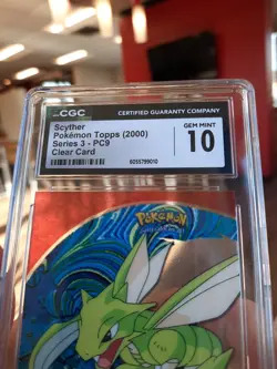 Scyther Topps 2000 Series 3 Cgc 10 Gem Mint PC9 Clear Card Pokemon psa 123 Pokem - Image 4