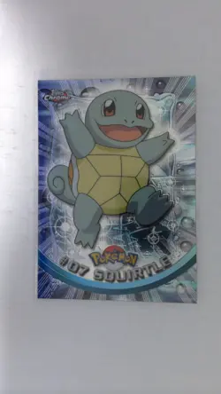 SQUIRTLE #07 - 2000 Topps Chrome Pokemon CARD - Chrome - NEAR MINT - Image 1
